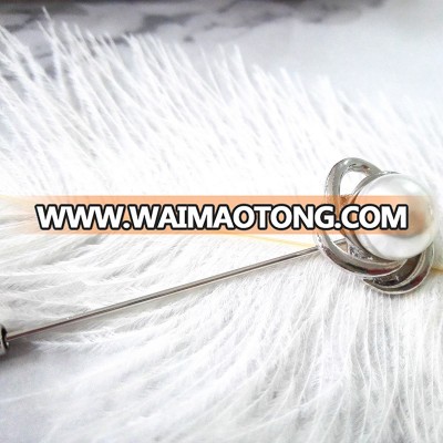 Sewing Big Pearl Brooch Fashion Custom Safety Brooches Pin for Wedding Garment